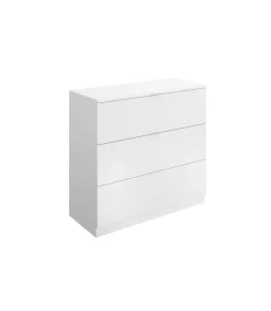 Cómoda 3 cajones acabado blanco, 82.5cm(alto) 82cm(ancho) 39cm(largo)