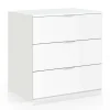 Cómoda 3 cajones Hierro en acabado blanco 80 cm(alto)77 cm(ancho)38 cm(largo)
