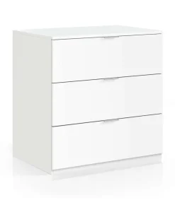 Cómoda 3 cajones Hierro en acabado blanco 80 cm(alto)77 cm(ancho)38 cm(largo)
