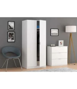 Cómoda 3 cajones Hierro en acabado blanco 80 cm(alto)77 cm(ancho)38 cm(largo)