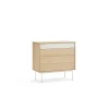 Cómoda para dormitorio modelo Yoko 4 cajones acabado roble/crema, 45cm(ancho) 86cm(alto) 90cm (largo)