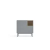 Cómoda para dormitorio modelo Corvo 1 hueco 4 cajones acabado gris perla, 40cm(ancho) 90cm(alto) 90cm (largo)