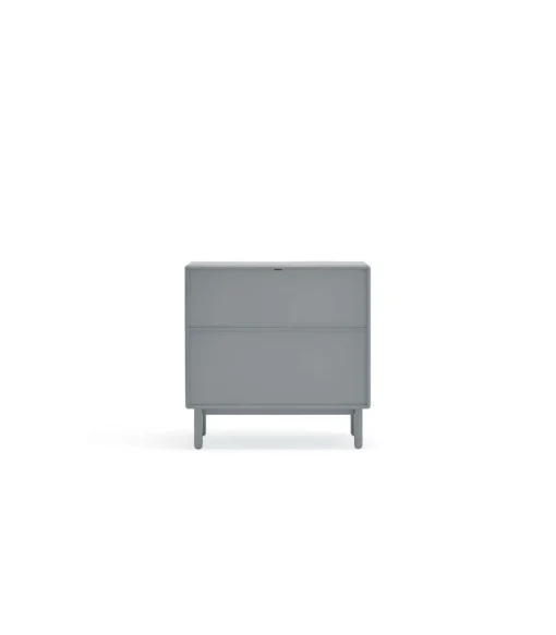 Cómoda para dormitorio modelo Corvo 1 hueco 4 cajones acabado gris perla, 40cm(ancho) 90cm(alto) 90cm (largo)