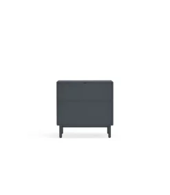 Cómoda para dormitorio modelo Corvo 1 hueco 4 cajones acabado gris antracita, 40cm(ancho) 90cm(alto) 90cm (largo)