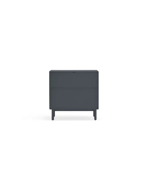 Cómoda para dormitorio modelo Corvo 1 hueco 4 cajones acabado gris antracita, 40cm(ancho) 90cm(alto) 90cm (largo)