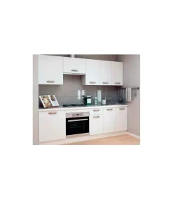 Cocina completa con zocalo y encimera 240 cm(ancho) color blanco KIT-KIT