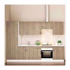 Cocina completa con zocalo y encimera 3 metros(ancho) color roble cortez, KIT-KIT