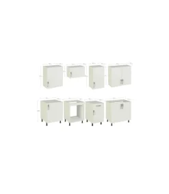 Cocina completa incluye zocalo y encimera 240 cm(ancho) color roble albar, KIT-KIT