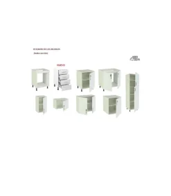 Cocina completa KIT-KIT NEW con zocalo y encimera 3 metros color gris parís