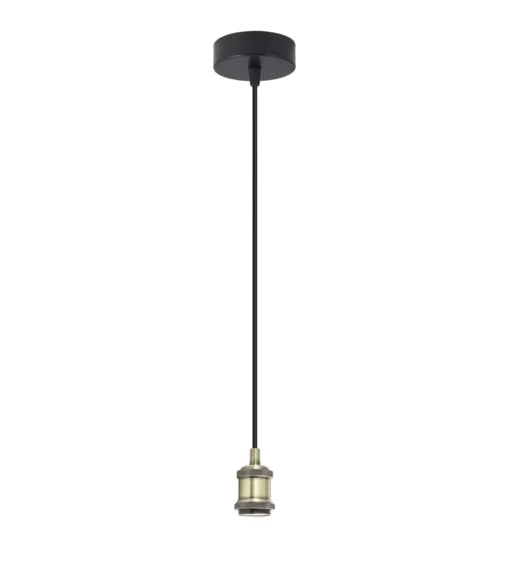 Colgante modelo Acebuche acabado negro/cuero 40 cm(alto)9 cm(ancho)9 cm(largo)