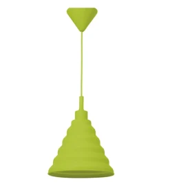 Colgante Pirámide silicona acabado verde 31 cm(alto) 25 cm(ancho) 25 cm(fondo