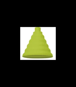 Colgante Pirámide silicona acabado verde 31 cm(alto) 25 cm(ancho) 25 cm(fondo