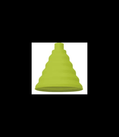 Colgante Pirámide silicona acabado verde 31 cm(alto) 25 cm(ancho) 25 cm(fondo