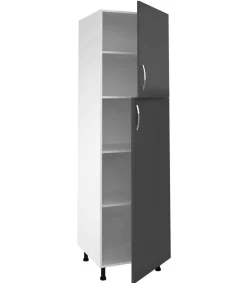 Columna de cocina de 2 puertas en gris parís. 213 cm(alto)60 cm(ancho)60 cm(largo)