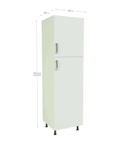 Columna de cocina de 2 puertas en blanco. 213 cm(alto)60 cm(ancho)60 cm(largo)