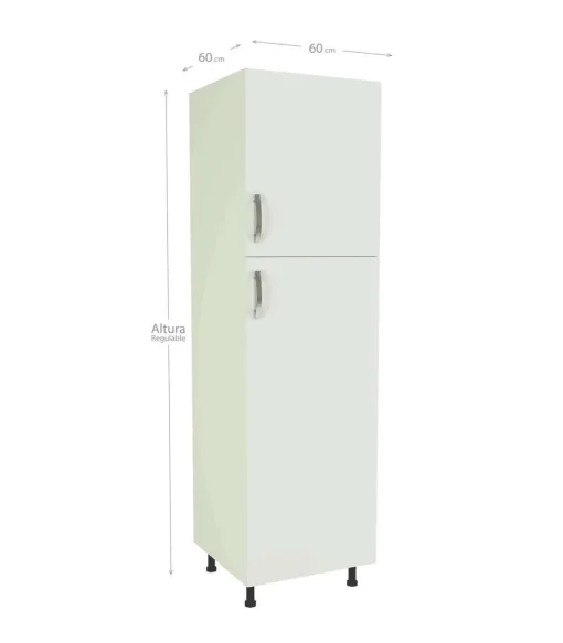 Columna de cocina de 2 puertas en blanco. 213 cm(alto)60 cm(ancho)60 cm(largo)