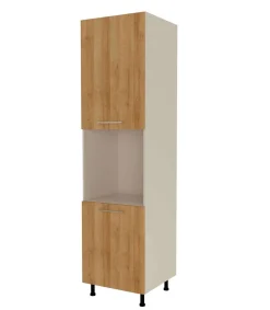 Columna horno con 2 puertas acabado en roble vega, 235 cm(alto)60 cm(ancho)60 cm(largo)