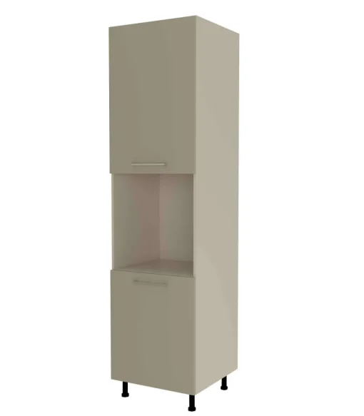 Columna horno con 2 puertas acabado en visón, 235 cm(alto)60 cm(ancho)60 cm(largo)
