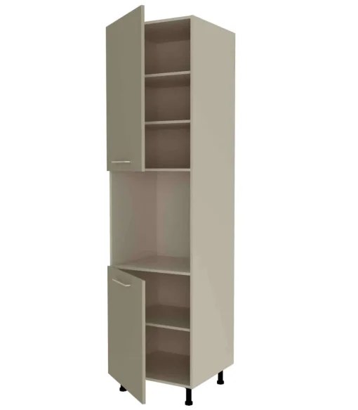 Columna horno con 2 puertas acabado en visón, 235 cm(alto)60 cm(ancho)60 cm(largo)