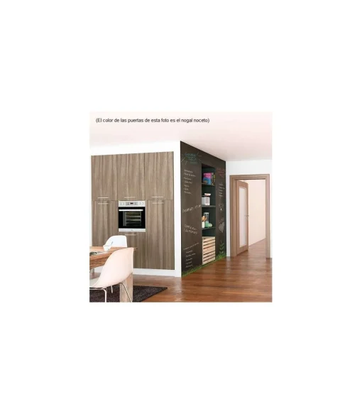 Columna horno con 2 puertas acabado en visón, 235 cm(alto)60 cm(ancho)60 cm(largo)