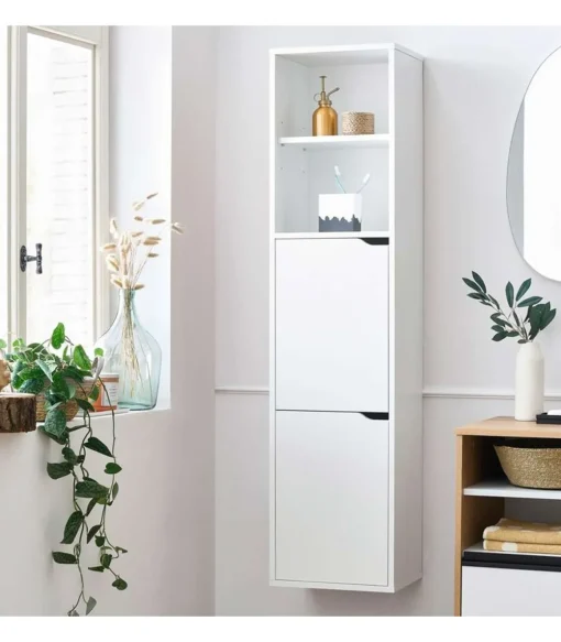 Columna para baño Nadia acabado blanco, 150 cm(alto) 36,5 cm(ancho) 30 cm(largo)