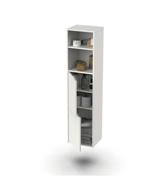 Columna para baño Nadia acabado blanco, 150 cm(alto) 36,5 cm(ancho) 30 cm(largo)