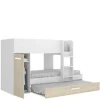 Conjunto de cama tren Torreblascopedro en blanco-natural 150 cm(alto)271 cm(ancho)111 cm(largo)