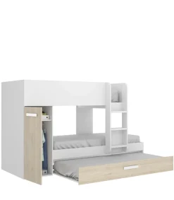 Conjunto de cama tren Torreblascopedro en blanco-natural 150 cm(alto)271 cm(ancho)111 cm(largo)