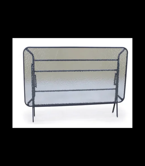 Conjunto de mesa + 4 sillones en acero Cordoba/Sulam-150/4 en acabado gris antracita