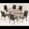 Conjunto de mesa+4 sillones terraza jardín mosaico Neypal/Bahia-150/4.