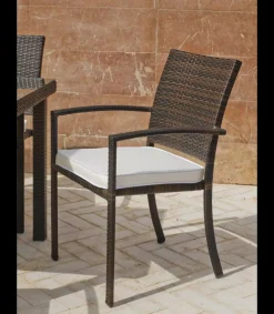 Conjunto de mesa+4 sillones terraza jardín mosaico Neypal/Bahia-150/4.