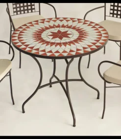 Conjunto de mesa+4 sillones+4 cojines jardin Neypal/Bahia.