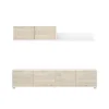 Conjunto de muebles de salón Lucena-2 en blanco/natural.