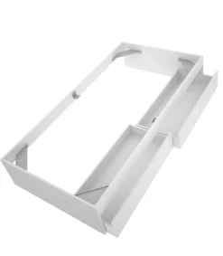 Conjunto juvenil cama de 90cm con cajones, mesita y armario vestidor Lena acabado blanco.