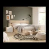 Conjunto matrimonio cabecero + 2 mesitas modelo Valverde acabado roble-blanco.