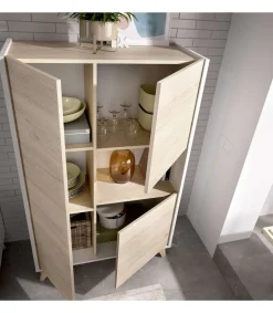 Conjunto salón Cazalilla-5 mueble bajo TV y modulo alto 47-135 cm(alto)155-81 cm(ancho)43 cm(largo)