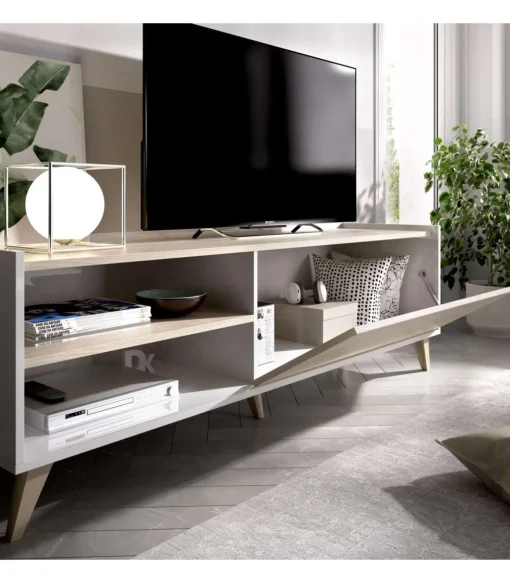 Conjunto salón Cazalilla-5 mueble bajo TV y modulo alto 47-135 cm(alto)155-81 cm(ancho)43 cm(largo)