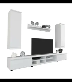 Conjunto salón Benzema acabado blanco 200cm(alto ) 220cm(ancho) 37cm(largo)