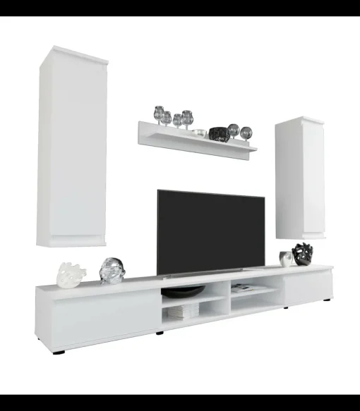 Conjunto salón Benzema acabado blanco 200cm(alto ) 220cm(ancho) 37cm(largo)