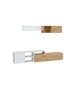 Conjunto salón Teho acabado roble y blanco artik reversible 44 cm(alto) 2,21 cm(ancho) 40 cm (fondo)