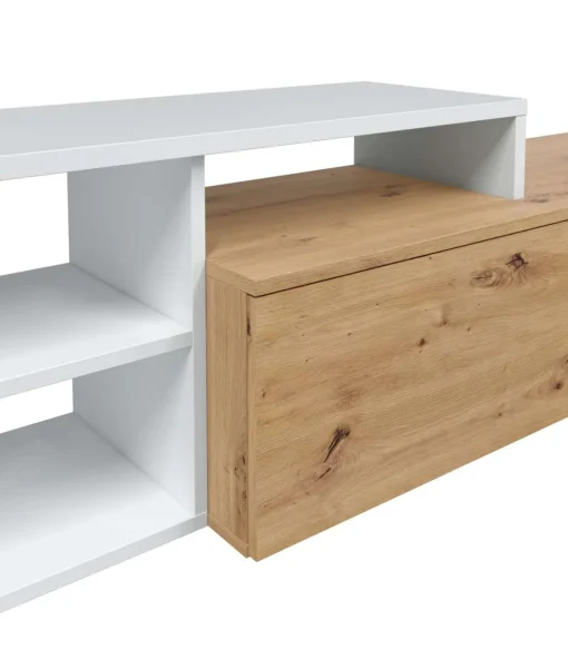 Conjunto salón Teho acabado roble y blanco artik reversible 44 cm(alto) 2,21 cm(ancho) 40 cm (fondo)