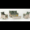 Conjunto sofá 2 plazas+ 2 sillones +mesa de centro en huitex color champagne Belmond-7..