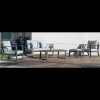 Conjunto terraza jardín aluminio Bolonia-77 con estructura en gris antracita.