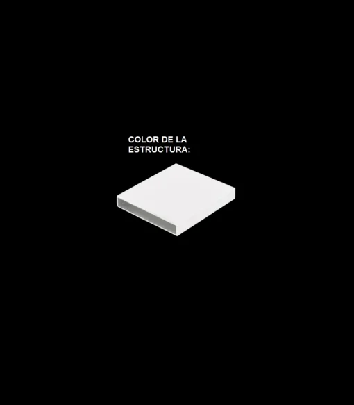 Conjunto terraza jardín aluminio Bolonia-8 con estructura en blanco.