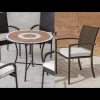 Conjunto terraza jardín mesa + 4 sillones mosaico Málaga/Bahia-90/4.