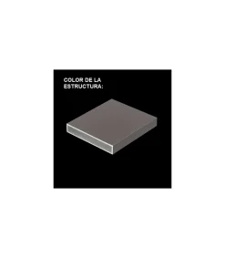Conjunto terraza jardín mesa + 4 sillones aluminio gris antracita Giglio-100/corcega-4.
