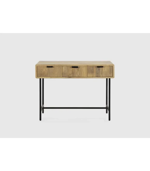 Consola 3 cajones Michel acabado madera de mango. 76cm(alto) 100cm(ancho) 38cm(prof).