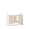Cuna infantil Estela acabado blanco/cera blanca, 102cm(alto) 66.5cm(ancho) 123.8cm(fondo)