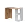 Escritorio reversible Gilda en blanco artik y roble nordi 78 cm (alto) x 100 cm (ancho) x 52 cm (prof.)