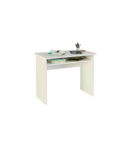 Escritorio Tierra color blanco con balda interior fija. 74 cm(alto)90 cm(ancho)50 cm(fondo)